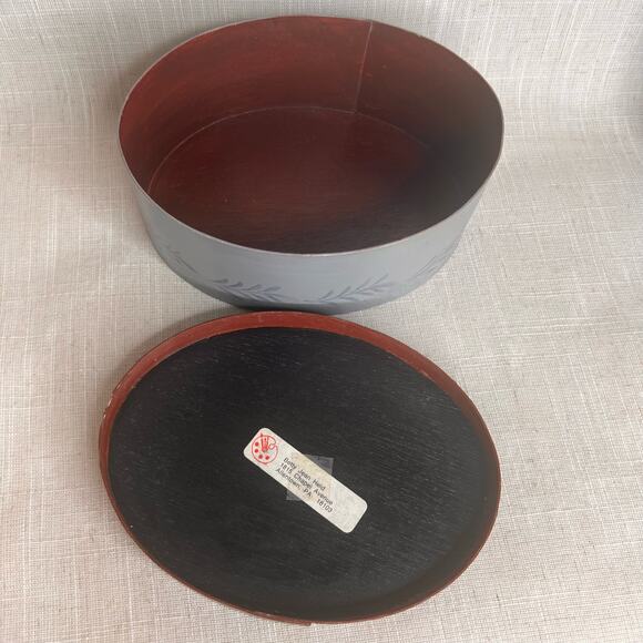 Set of 4 Handpainted Wood Bentwood Oval Nesting Pantry Boxes Pennsylvania - Picture 9 of 15